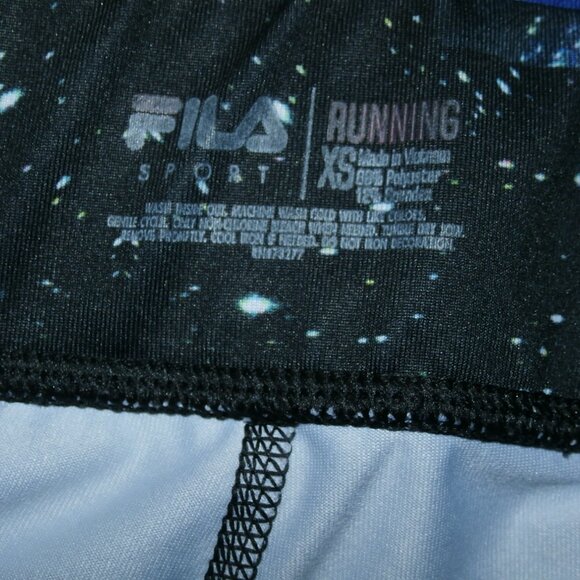 WOMENS FILA Performance Sportl Running Legging Capri Galaxy Galactic design - Picture 10 of 10